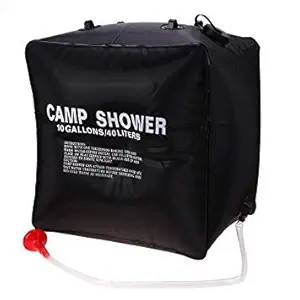 Ever Mall Solar Shower Bag 10 gallons 40L Solar Heating Camping Shower Bag with Temperature Hot Water