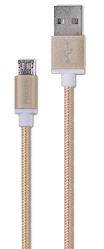 Philips DLC2518G Micro USB Cable - 4 Feet (1.2 Meters) - (Gold)