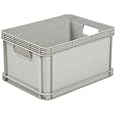 Heavy Duty Plastic Stacking Industrial Euro Storage Containers Boxes Crates! 5 Sizes -Big Load Capacity Food Grade 10 Year Guarantee! (1, 20 Litre - L400 x W300 x H220mm)