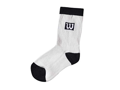 Wilson - calcetínes pour Enfant, WRW1B1W30, Blanc/Noir, 31-34