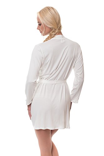 EMILIE – mittellanger Morgenmantel / Negligee aus der Sophie Bernard Kollektion. Fühl dich wohl! - 2