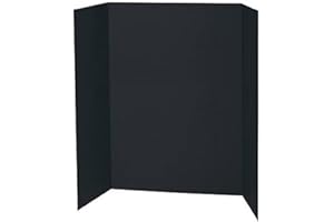 PROTECTAFILE Black Tri-Fold Spotlight Foam Presentation Board 840 x 594mm (A1-A2) - Ideal for Showcasing Artwork and Projects - Lightweight Fold Presentation,Foldable Display for School Project