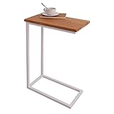 ❺ Der Original BestLoft Beistelltisch wird komplett montiert geliefert, bietet so einen besonders stabilen Stand. Durch die praktische C-Form geeignet um auf Bett, Sofa oder Sessel bequem zu arbeiten.