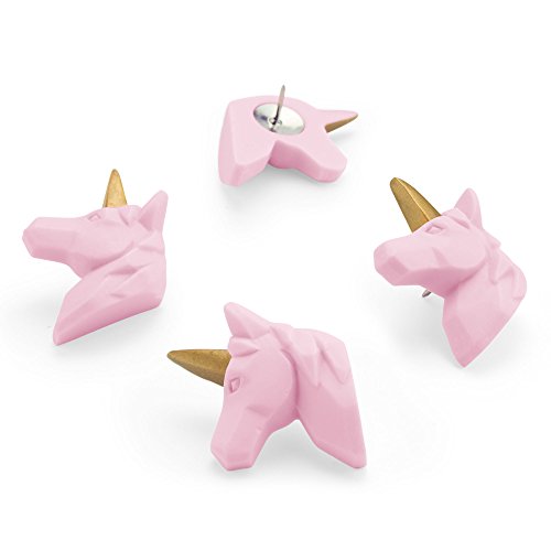 Mustard Punaises Tacks Pins à Mémo - Rose Unicorn Pushpins
