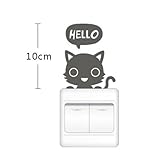 Ahaccw(TM) Cute Cat Vinyl Wall Swith Sticker for Children's Room Bedroom