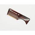NT Deluxe Handmade Moustache & Beard Comb, Brown, 98mm, Men's Facial Hair Comb
