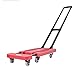 Produktbild Fishroll Trolley-Taschenwagen, Faltbarer, tragbarer Flachbett-Handwagen für schwere Lasten, 6 Räder, verstellbar, großer Chassis-Handwagen-Dienstprogramm (Farbe: Blau) (Farbe : Red)