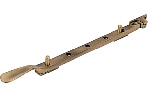 SD HARDWARE Dart Light Victorian Spoon Brass Window Stay 10" (250mm) - Antique Brass