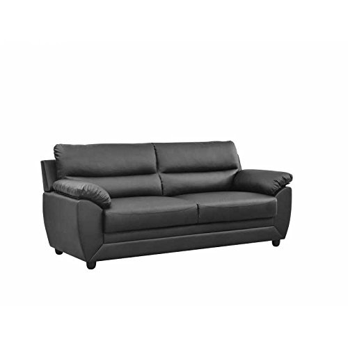 Mueblix Sofa 3 plazas Genova - Negro