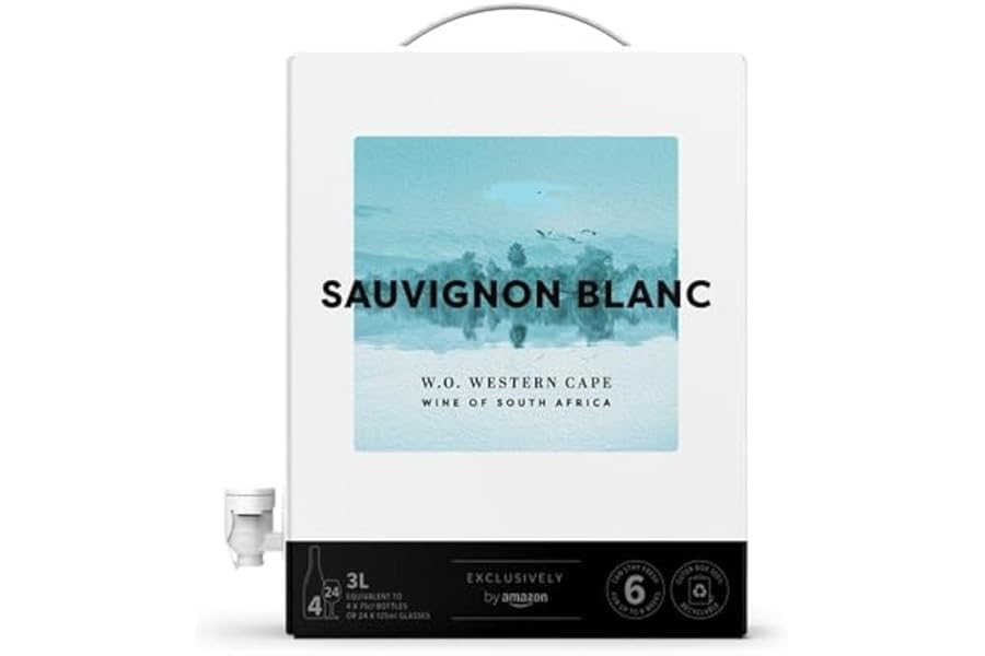 by Amazon South African Sauvignon Blanc, White Wine, 3L Bag in a Box