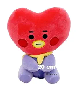 Blue Aura 20 cm Tata Big Size BT21 BTS Sitting Stuffed Plush Toy Plushie (Tata Big Size Plush)