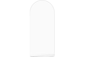AIBIIN 0,8 x 1,8 m weißer Bogen-Wandhintergrund, runde Oberseite, einfarbig, runder Rand, Rahmenabdeckung, 2-seitige Passform, Hintergrundständer für Hochzeit, Babyparty, Geburtstag, Brautparty,
