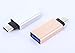 Produktbild USB 3.1 Typ C auf USB 3.0 Typ A Buchse OTG Adapter Konverter mit Aluminiumgehäuse für MacBook Pro 2016, Google Chromebook Pixel, ZUK Z1, Mi 4C, Nokia N1, Google Nexus5x Nexus6P, Microsoft Lumia950 Lumia950XL usw. -Silber + Gold