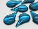Produktbild Cabochons / Glasnuggets / Schmucksteine / Tropfen, 21.0x35.0mm, Blue Zircon, 30 Stück