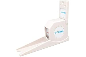 COMED Toise à ruban murale en plastique avec curseur longueur 200 cm Microtoise graduations cm et mm - 4444400- Certifié France Medical Industrie