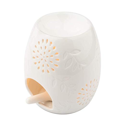 Eunice house Incienso de Aceite Esencial Floral de cerámica Hueca Difusor de lámpara de Aroma Quemador de Incienso de aromaterapia Titular de luz de té Los titulares de Horno de Vela
