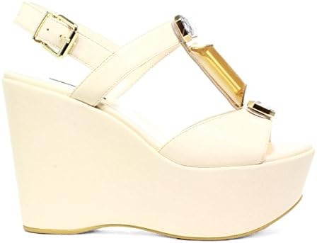LUCIANO BARACHINI 6321G BUTTER BLACK WOMEN'S SHOES SANDALS WEDGE, 2016 NEW COLLECTION SPRING SUMMER 6321