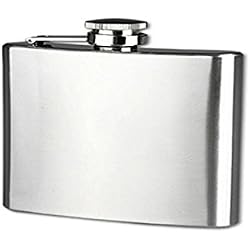 LtrottedJ，Petaca de bolsillo de acero inoxidable, con alcohol, whisky, con tornillo de licor