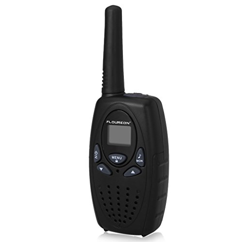 FLOUREON Black Walkie Talkies for Kids, 2-Way Radio with Long Distance Range, Toy Walky Talky for Home/Supermarket/Festival -Black