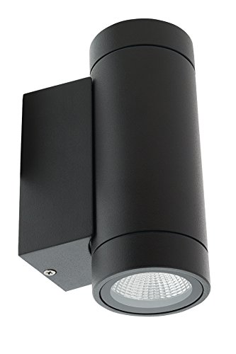 Preisvergleich Produktbild HQ Runde LED-Wandleuchte für den Außenbereich, anthrazi