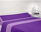 Sabanas de verano ligeras Confort Home M.T Juego SÁBANAS DE Verano Lisas (3 Piezas) (150_x_200_cm, Lila/Morado)