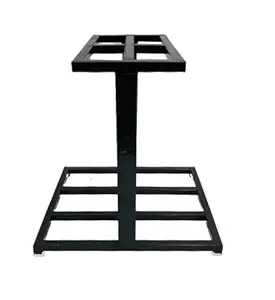 RATISON Home Office Double Standing Battery and Flat Battery Inverter Trolly (Metal 1 inch Pipe, 5kg, Super Quality Suitable for All Type Battery) Without Wheels