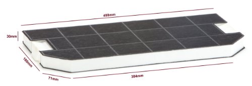 BSH Bosch Siemens Neff Aktiv-Kohlefilter 487x230mm für Dunstabzugshaube Nr.: 460367 LZ33000 DHZ3300 - 3