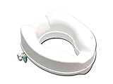 Carga máxima: 200 kg. Asiento elevable para inodoro con sistema de fijación, altura 10 cm