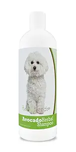 Healthy Breeds Herbal Avocado Dog Shampoo for Dry Itchy Skin for Bichon Frise - Over 100 Breeds - Flea and Tick Product Safe - For Dogs with Allergies or Sensitive Skin - 16 oz