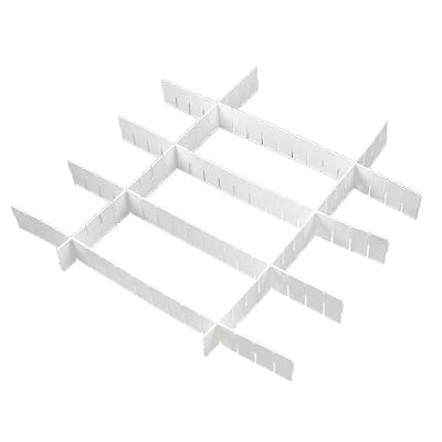 Sonline Plastique blanc diviseur/separateur de tiroir pour le rangement