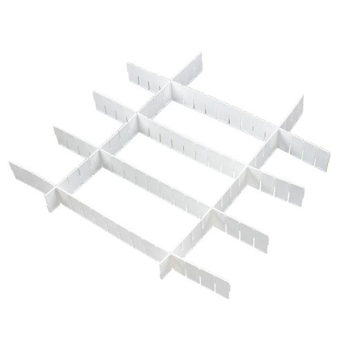 SODIAL(R) Startseite weisse Kunststoffgitter DIY Schublade Teiler Speicherorganisator