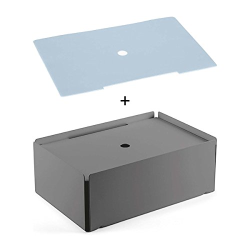 Preisvergleich Produktbild Konstantin Slawinski CHARGE-BOX fehgrau Leder hellblau Kabelbox