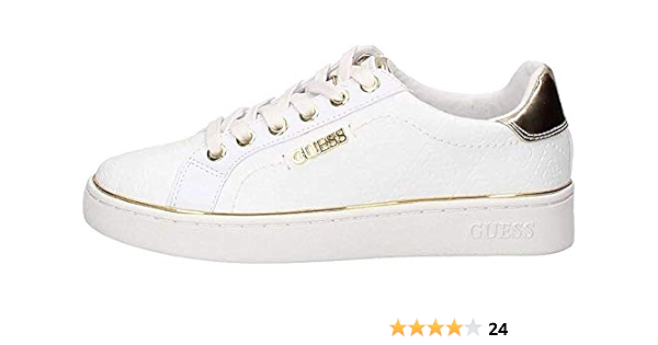 guess beckie sneakers white gold