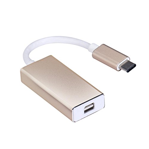 Bluestercool USB 3.1 Typ C zu Mini Displayport DP 1080p HDTV-Adapter-Kabel (Gold)