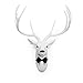 Produktbild Hirschkopf Wanddekoration Wall Mounted Woodland Hirsch Hirschgeweih Geweih Männliche Simulation Harz Wandbehang Tier Wildlife Home Decor Dekoration Statue Ornament 55*51.5*42.5CM