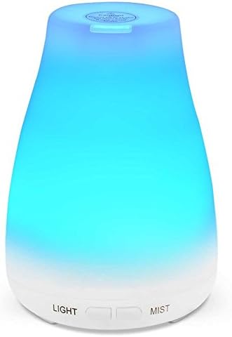 Sobetter 120ml Essential Oil Diffuser Portable Ultrasonic Cool Mist Humidifier with 7 Color Changing LED Lights and Waterless Auto Shut-off for Home Yoga Spa Office Bedroom Baby Room