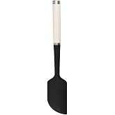 KitchenAid Silicone Kitchen Spatula with Ergonomic Handle, Black and Beige