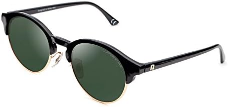 Clandestine Sferico Black Gold Dark Green - Men &amp; Women Polarised Sunglasses. The perfect gift.