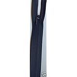 Minerva Crafts Concealed Invisible Zipper - 55cm Navy Blue Plastic Closed End Zip