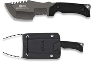 K25 - RUI KNIVES Cuchillo k25 t Coated kydex Hoja 7,26 cm para Caza, Pesca, Camping, Outdoor, Supervivencia y Bushcraft K25 32372 + Portabotellas de regalo