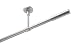 Produktbild Gardinenstangen-Set SHUCK, Ø 16mm, geeignet zur Deckenbefestigung oder Wandbefestigung, 1-läufig Metall MATT-CHROM, 240 cm