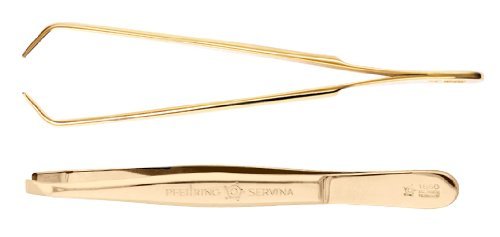 Pfeilring 9cm Gold Plated Tong Eyebrow Tweezers