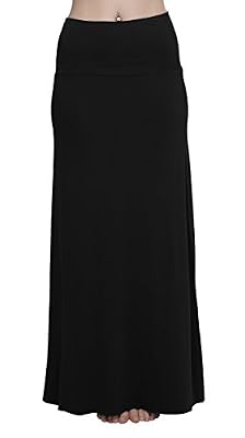 Urban Goco Jupe Yoga de Femmes Élastique en Forme de Cocon À Taille Haute Longue Maxi Jupe De Large Ouverture Noir XL
