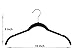 HOMELYWORLD pack of 50 Thin Velvet Hangers, Black Color, Non Slip surface, with Notches, 41.5cm Wide (50)