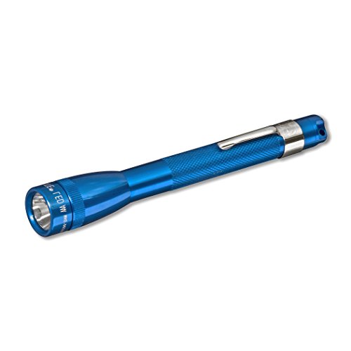 Mag-Lite LED Mini AAA Taschenlampe bis zu 84 Lumen, 12,5 cm, inkl. 2 Micro-Batterien und Taschenclip, blau, SP32116