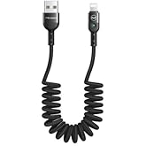 mcdodo Lightning Spiral Led Mesh Cable 1.8M 2A Black