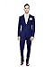 Men Royal blue Slim Fit Single-Breasted Formal Suit RS.5397.00