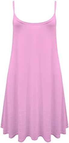 RIDDLED WITH STYLE Women Celebrity Camisole Cami Sleeveless Flared Swing Dress