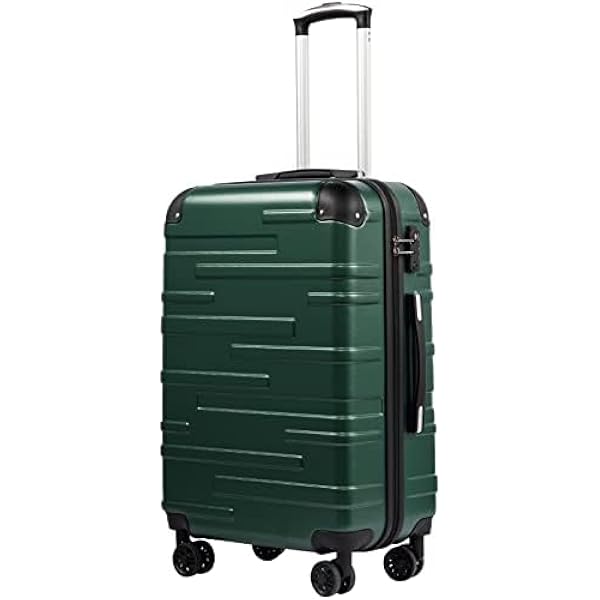COOLIFE Reiskoffer hardshell koffer Medium koffer Bagage Lichtgewicht Reiskoffer Handbagage Koffer incl. TSA-slot trolley bagage rolkoffer (Appelgroen, 56 67 77cm
