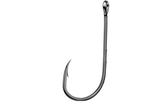 GIERZIJIA Lot de 100 hameçons de pêche en Acier à Haute teneur en Carbone, hameçons de pêche Solides et Pointus avec ardillons, hameçons de pêche Extra tranchants pour Eau Douce et Eau de mer